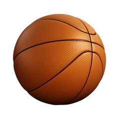 Fototapeta premium Basketball on transparent background. 3D illustration