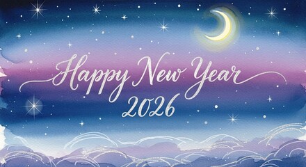 Happy New Year 2026 Wishes Greeting Card