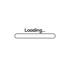 Loading bar vector illustration simple flat design element isolated on white background for web and app design