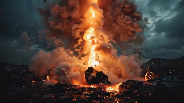 Explosion Fireball Cloud, Destruction, Disaster, Catastrophe