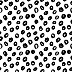 Black color circle texture seanless pattern