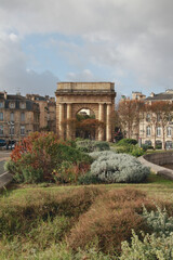 Arc de Triomphe in historic city centre. Bordeaux, France
