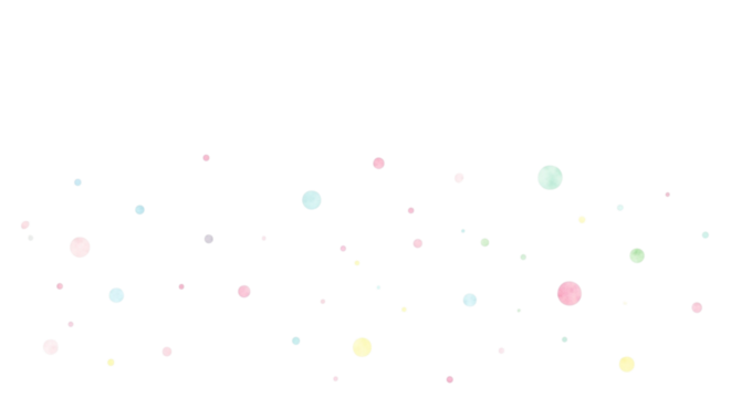 Scattered pastel confetti dots on transparent background