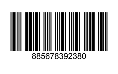 Barcode Isolated on Transparent Background – Black Barcode Vector for Product Label, Retail, and Inventory Management