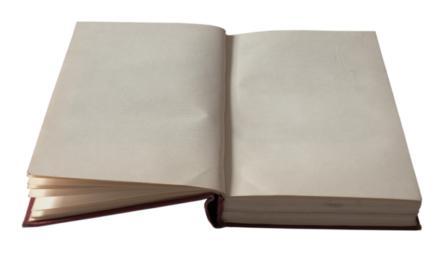 Blank Open Book With Unwritten Pages