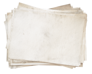 Vintage Stacked Papers With Aged Appearance