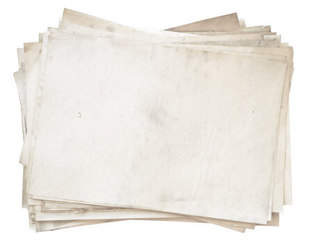 Vintage Stacked Papers With Aged Appearance