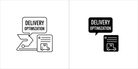 Delivery optimization icon for business concept