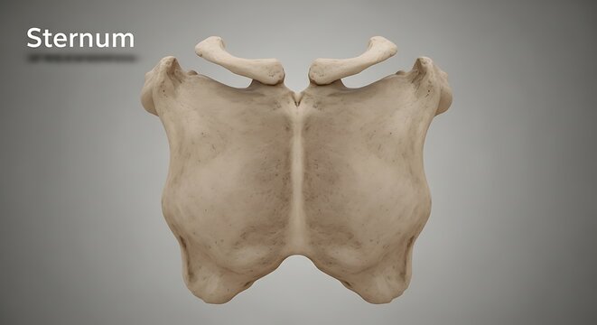 Sternum breastbone anatomical model human skeleton thorax bone structure medical education