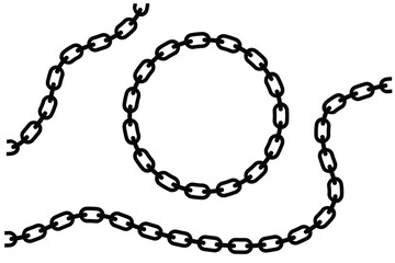 Simple Metal Chain Border and Frame Design