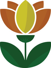 Vector illustration of a lotus flower isolated on transparent background