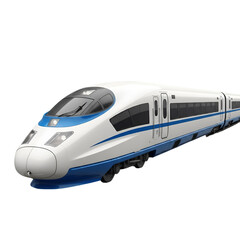 Naklejka premium Modern High-Speed Train on Black Background