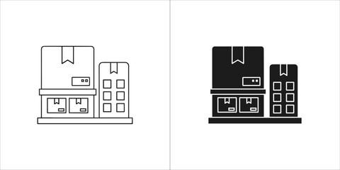 Warehouse storage with cardboard box