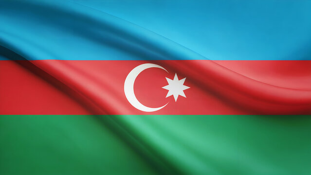Azerbaijan flag background - Powered by Adobe