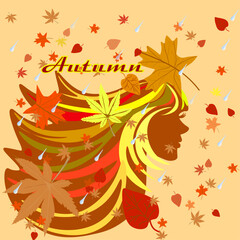 vector illustration of an abstract autumn background