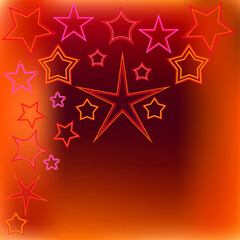 red star background