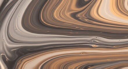 Abstract brown and gray fluid art swirl background image