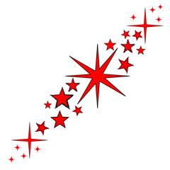 red stars on white background