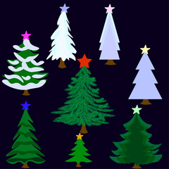 christmas tree vector illustration