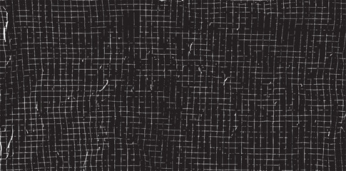 Monochrome texture composed of irregular graphic elements. Distressed uneven grunge background. Abstract vector illustration. Overlay for interesting effect and depth. Isolated on white background.