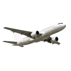 Obraz premium White Passenger Jet Airplane in Flight