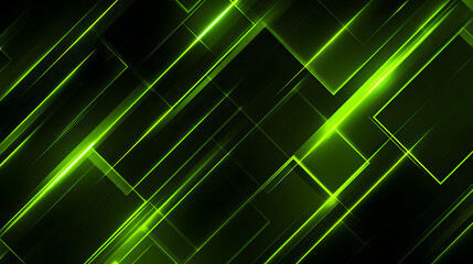 Stunning neon green lines create a dynamic abstract background with modern geometric shapes and vibrant light effects, perfect for tech and design projects