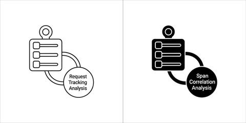 Request tracking analysis icon for business concept