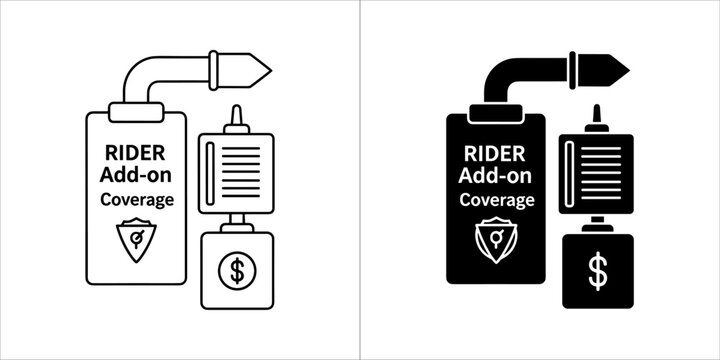 Rider add on coverage with dollar sign