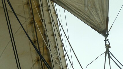 background - sails of a tall ship