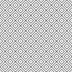 square diamond shape tiles illustration, black and white seamless repeatable pattern texture