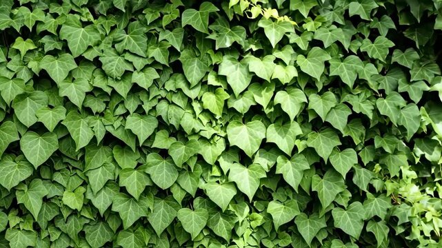 Vibrant green vine leaves creating a seamless natural wall for ecofriendly backgrounds