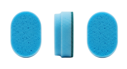 Blue Scrub Sponges Set Kitchen Cleaning Essentials Dishwashing Household Chores Washing Up on transparent background