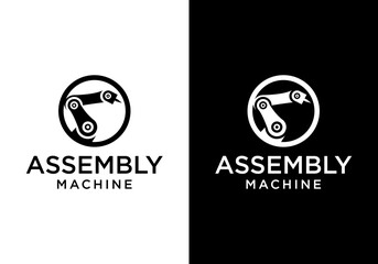vector design of automatic factory machine logo icon