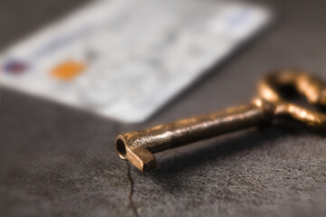 keys in a credit card on a white background