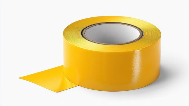 detailed view of sticky tape isolated on a white surface with cutout