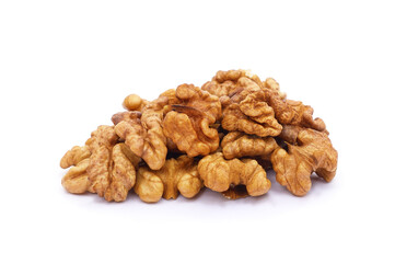 A pile of walnut kernels.