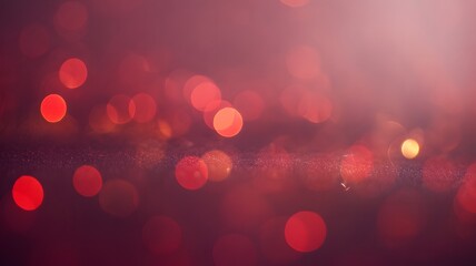 Abstract Christmas Bokeh Lights – Glowing Festive Warm Holiday Season Background in Deep Red and Magenta Hues – Soft Focus Shine Winter Celebration Magic Texture for New Year and Party Design Projects