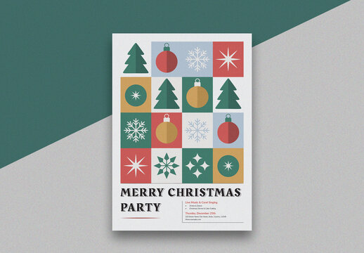 Christmas Party Layout with Holidays Decoration