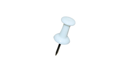 push pin white isolated on transparent background