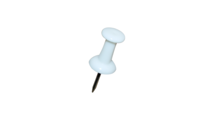 push pin white isolated on transparent background