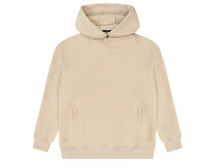 Beige hooded sweatshirt isolated on transparent background, perfect for casual wear