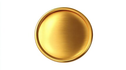 shiny golden coin a single currency icon isolated on a white background
