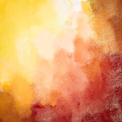 Obraz premium Abstract warm watercolor painting background, texture with bright yellow orange and red gradient colors