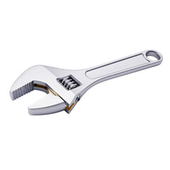 Adjustable wrench isolated on transparent background