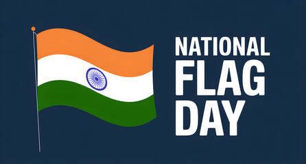 Indian flag illustration for national flag day celebration