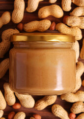 peanuts on a light background close-up. nuts. Vertical photo format