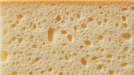 Sponge cake interior texture creating porous food background