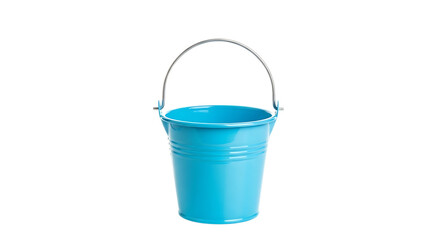 Small Blue Metal Bucket with Handle graphic design isolated on a transparent background