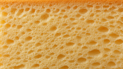 Yellow porous sponge texture cleaning surface macro detail