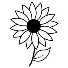 Simple sunflower outline